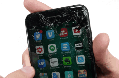 IPhone с разбитым экраном